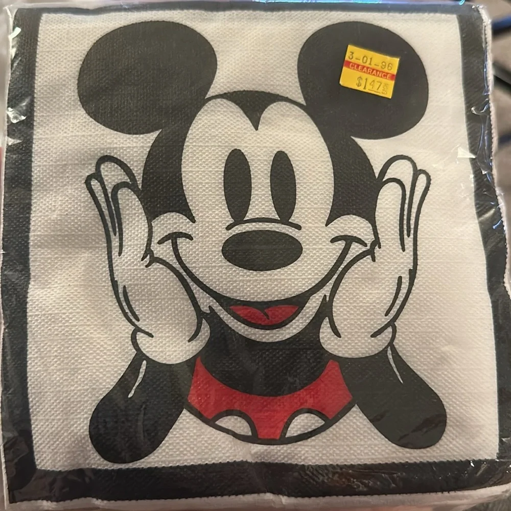 Vintage 90s Mickey Mouse Napkins 50 count 2 packages